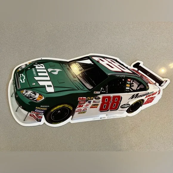 Dale Earnhardt Jr Metal race car #88 Sign 2008 Winners Circle NASCAR 21" Green - Picture 2 of 7